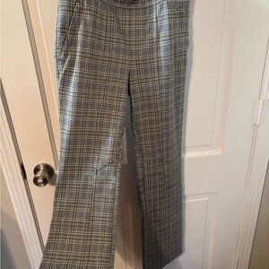 Anthropologie Plaid Trousers in Grey and Blue